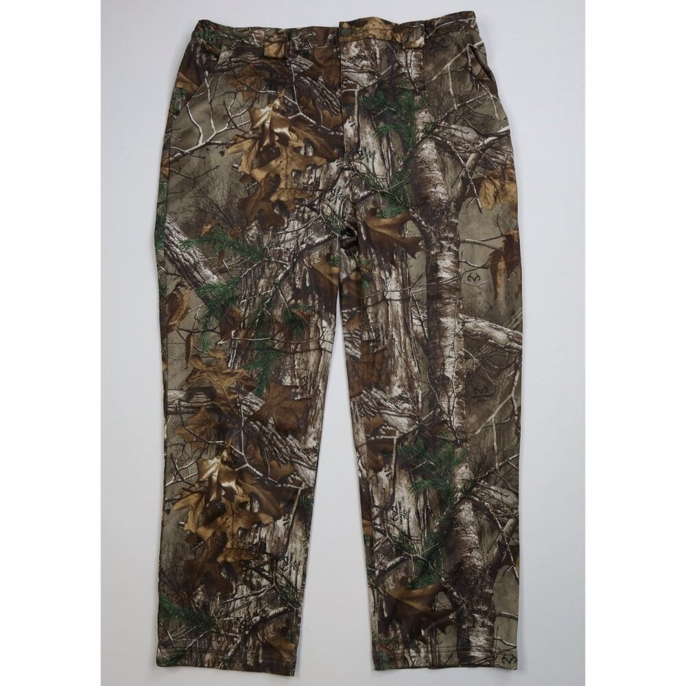 Vtg Y2K Scentlok Mens 2XL XXL Realtree Camouflage Knit Wide Leg Pants Hunting